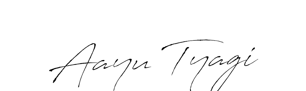 Create a beautiful signature design for name Aayu Tyagi. With this signature (Antro_Vectra) fonts, you can make a handwritten signature for free. Aayu Tyagi signature style 6 images and pictures png