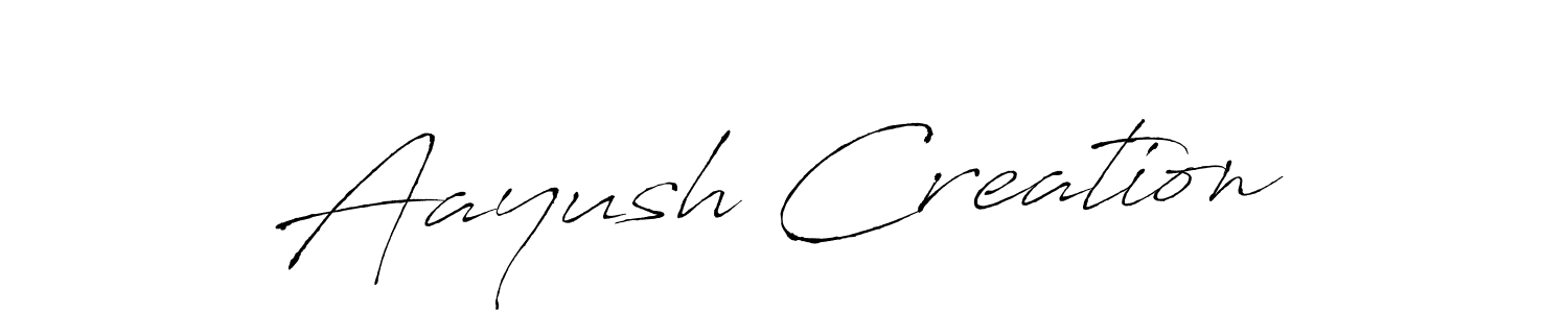 Create a beautiful signature design for name Aayush Creation. With this signature (Antro_Vectra) fonts, you can make a handwritten signature for free. Aayush Creation signature style 6 images and pictures png