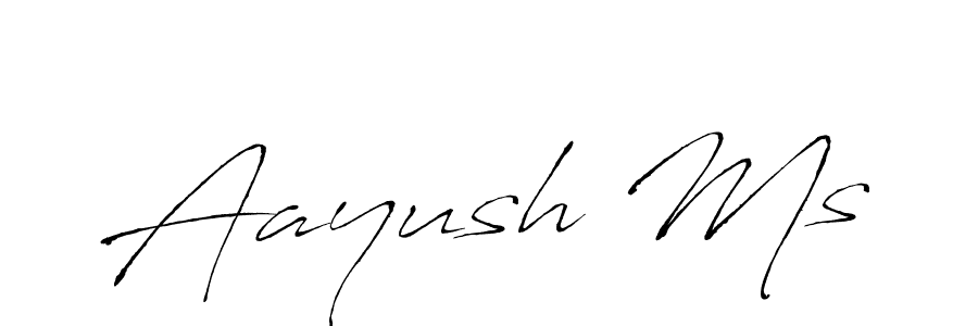 Make a beautiful signature design for name Aayush Ms. With this signature (Antro_Vectra) style, you can create a handwritten signature for free. Aayush Ms signature style 6 images and pictures png