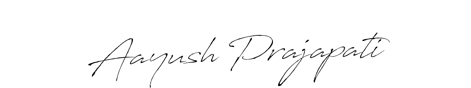 How to make Aayush Prajapati name signature. Use Antro_Vectra style for creating short signs online. This is the latest handwritten sign. Aayush Prajapati signature style 6 images and pictures png