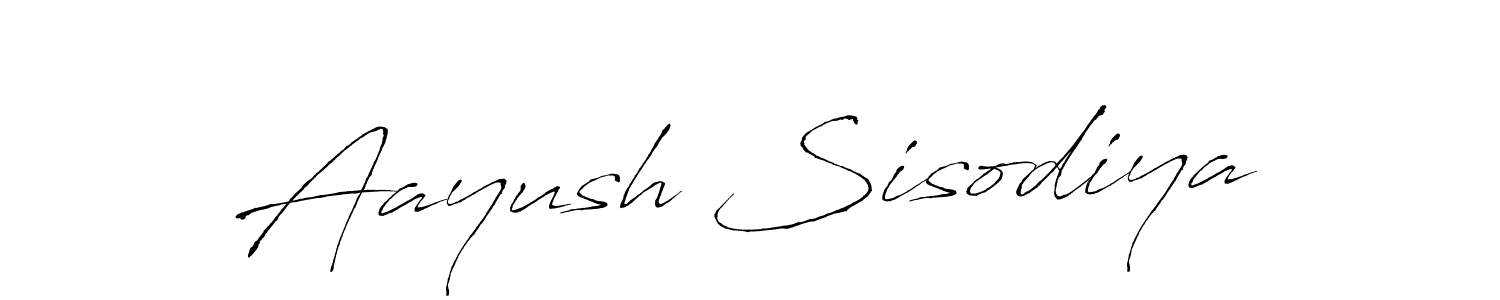 Design your own signature with our free online signature maker. With this signature software, you can create a handwritten (Antro_Vectra) signature for name Aayush Sisodiya. Aayush Sisodiya signature style 6 images and pictures png