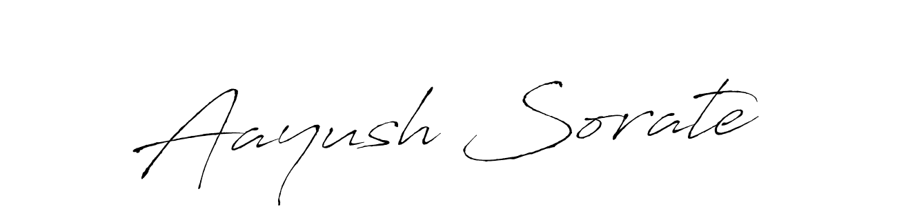 Make a beautiful signature design for name Aayush Sorate. With this signature (Antro_Vectra) style, you can create a handwritten signature for free. Aayush Sorate signature style 6 images and pictures png