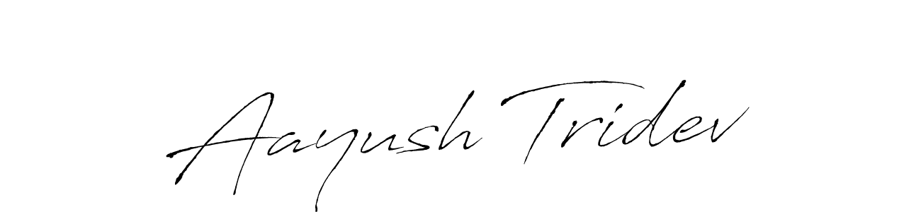 Design your own signature with our free online signature maker. With this signature software, you can create a handwritten (Antro_Vectra) signature for name Aayush Tridev. Aayush Tridev signature style 6 images and pictures png