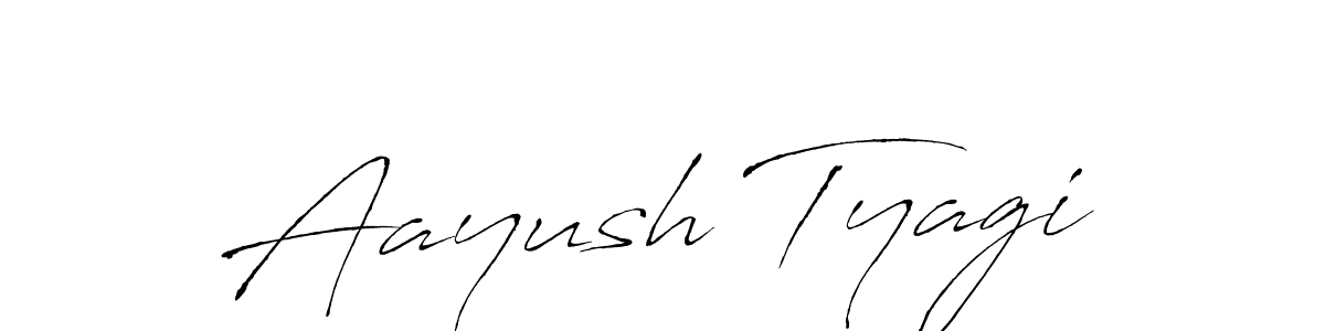 How to make Aayush Tyagi name signature. Use Antro_Vectra style for creating short signs online. This is the latest handwritten sign. Aayush Tyagi signature style 6 images and pictures png