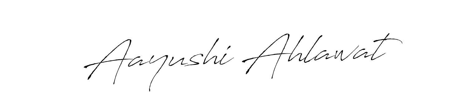 Aayushi Ahlawat stylish signature style. Best Handwritten Sign (Antro_Vectra) for my name. Handwritten Signature Collection Ideas for my name Aayushi Ahlawat. Aayushi Ahlawat signature style 6 images and pictures png