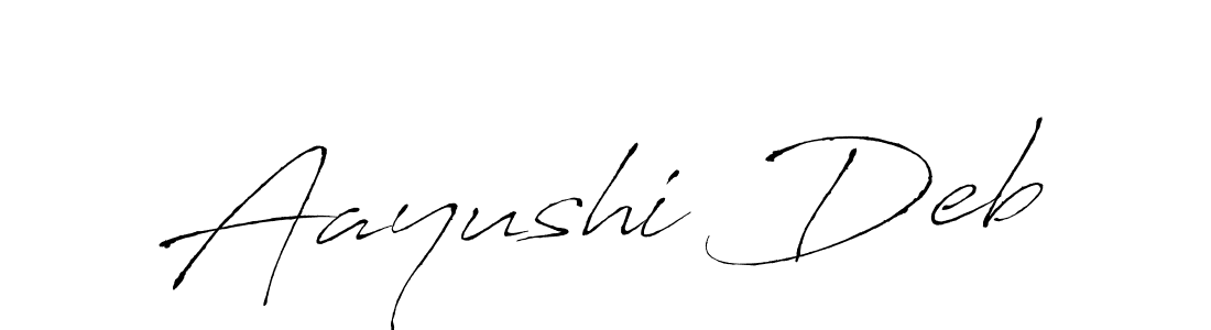 Create a beautiful signature design for name Aayushi Deb. With this signature (Antro_Vectra) fonts, you can make a handwritten signature for free. Aayushi Deb signature style 6 images and pictures png