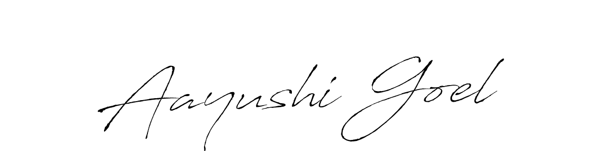 Aayushi Goel stylish signature style. Best Handwritten Sign (Antro_Vectra) for my name. Handwritten Signature Collection Ideas for my name Aayushi Goel. Aayushi Goel signature style 6 images and pictures png