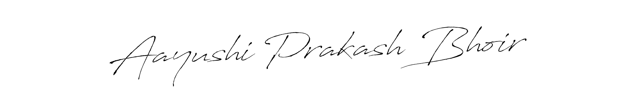 The best way (Antro_Vectra) to make a short signature is to pick only two or three words in your name. The name Aayushi Prakash Bhoir include a total of six letters. For converting this name. Aayushi Prakash Bhoir signature style 6 images and pictures png