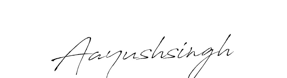Aayushsingh stylish signature style. Best Handwritten Sign (Antro_Vectra) for my name. Handwritten Signature Collection Ideas for my name Aayushsingh. Aayushsingh signature style 6 images and pictures png