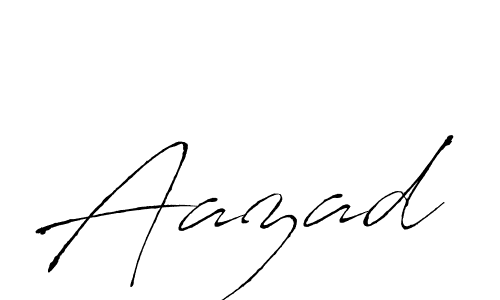 Design your own signature with our free online signature maker. With this signature software, you can create a handwritten (Antro_Vectra) signature for name Aazad. Aazad signature style 6 images and pictures png