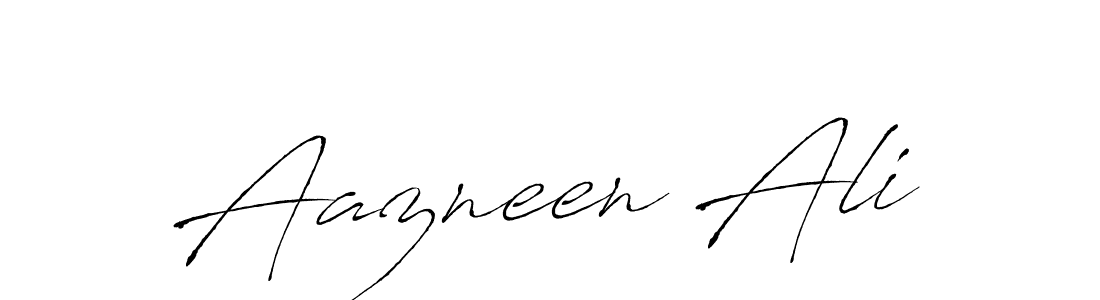 How to make Aazneen Ali name signature. Use Antro_Vectra style for creating short signs online. This is the latest handwritten sign. Aazneen Ali signature style 6 images and pictures png