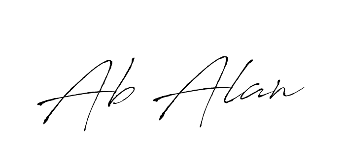 Also we have Ab Alan name is the best signature style. Create professional handwritten signature collection using Antro_Vectra autograph style. Ab Alan signature style 6 images and pictures png