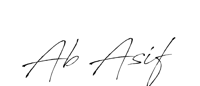 Make a beautiful signature design for name Ab Asif. With this signature (Antro_Vectra) style, you can create a handwritten signature for free. Ab Asif signature style 6 images and pictures png