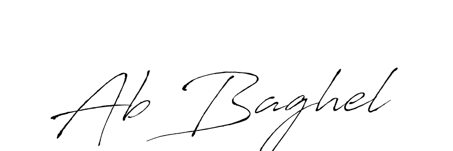 How to make Ab Baghel name signature. Use Antro_Vectra style for creating short signs online. This is the latest handwritten sign. Ab Baghel signature style 6 images and pictures png