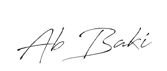 How to make Ab Baki name signature. Use Antro_Vectra style for creating short signs online. This is the latest handwritten sign. Ab Baki signature style 6 images and pictures png