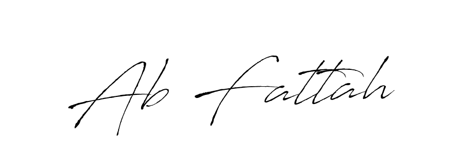 Design your own signature with our free online signature maker. With this signature software, you can create a handwritten (Antro_Vectra) signature for name Ab Fattah. Ab Fattah signature style 6 images and pictures png
