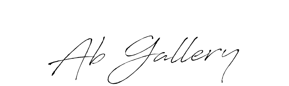 You should practise on your own different ways (Antro_Vectra) to write your name (Ab Gallery) in signature. don't let someone else do it for you. Ab Gallery signature style 6 images and pictures png