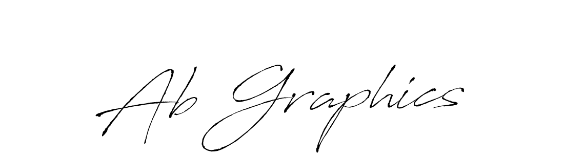 How to make Ab Graphics name signature. Use Antro_Vectra style for creating short signs online. This is the latest handwritten sign. Ab Graphics signature style 6 images and pictures png