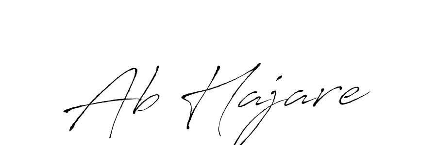 Design your own signature with our free online signature maker. With this signature software, you can create a handwritten (Antro_Vectra) signature for name Ab Hajare. Ab Hajare signature style 6 images and pictures png