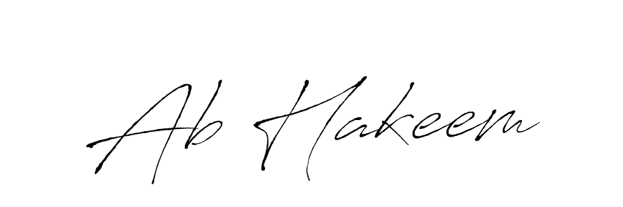 Make a beautiful signature design for name Ab Hakeem. With this signature (Antro_Vectra) style, you can create a handwritten signature for free. Ab Hakeem signature style 6 images and pictures png