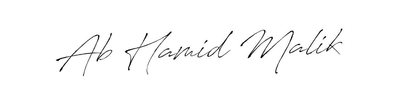 Make a beautiful signature design for name Ab Hamid Malik. With this signature (Antro_Vectra) style, you can create a handwritten signature for free. Ab Hamid Malik signature style 6 images and pictures png