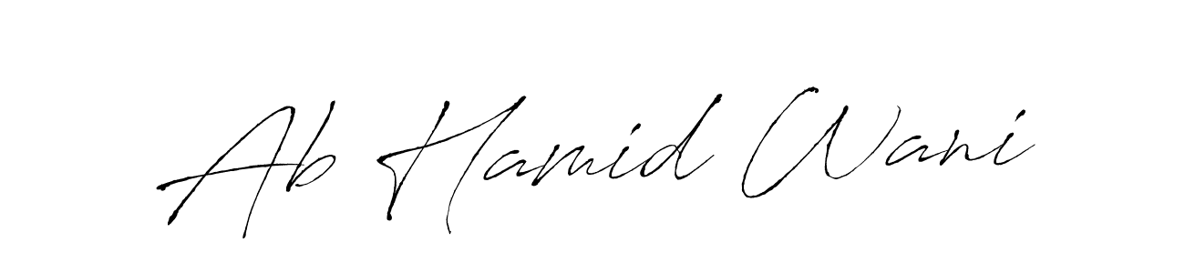 How to make Ab Hamid Wani signature? Antro_Vectra is a professional autograph style. Create handwritten signature for Ab Hamid Wani name. Ab Hamid Wani signature style 6 images and pictures png