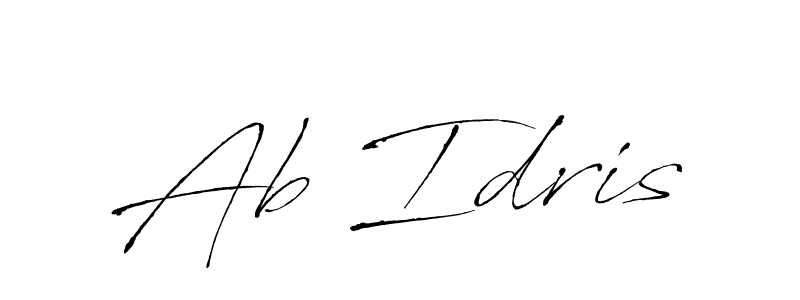 Also we have Ab Idris name is the best signature style. Create professional handwritten signature collection using Antro_Vectra autograph style. Ab Idris signature style 6 images and pictures png