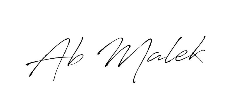 How to make Ab Malek signature? Antro_Vectra is a professional autograph style. Create handwritten signature for Ab Malek name. Ab Malek signature style 6 images and pictures png