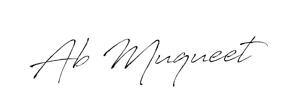 Create a beautiful signature design for name Ab Muqueet. With this signature (Antro_Vectra) fonts, you can make a handwritten signature for free. Ab Muqueet signature style 6 images and pictures png