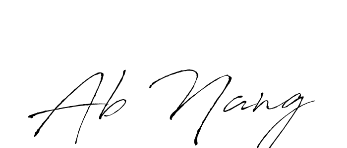 Create a beautiful signature design for name Ab Nang. With this signature (Antro_Vectra) fonts, you can make a handwritten signature for free. Ab Nang signature style 6 images and pictures png