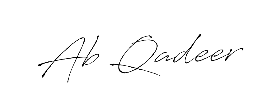 Design your own signature with our free online signature maker. With this signature software, you can create a handwritten (Antro_Vectra) signature for name Ab Qadeer. Ab Qadeer signature style 6 images and pictures png