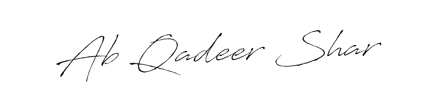 Also we have Ab Qadeer Shar name is the best signature style. Create professional handwritten signature collection using Antro_Vectra autograph style. Ab Qadeer Shar signature style 6 images and pictures png