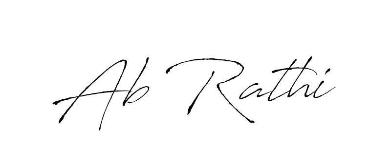 Make a beautiful signature design for name Ab Rathi. With this signature (Antro_Vectra) style, you can create a handwritten signature for free. Ab Rathi signature style 6 images and pictures png