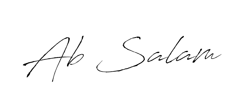Use a signature maker to create a handwritten signature online. With this signature software, you can design (Antro_Vectra) your own signature for name Ab Salam. Ab Salam signature style 6 images and pictures png