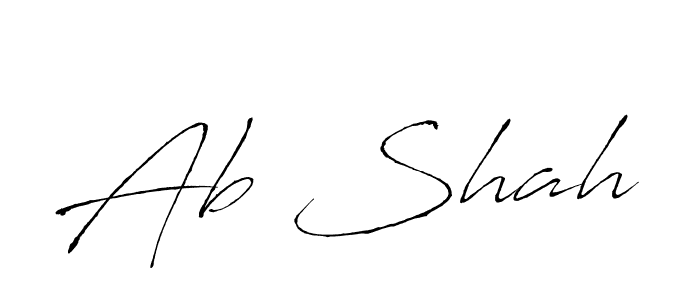 Design your own signature with our free online signature maker. With this signature software, you can create a handwritten (Antro_Vectra) signature for name Ab Shah. Ab Shah signature style 6 images and pictures png