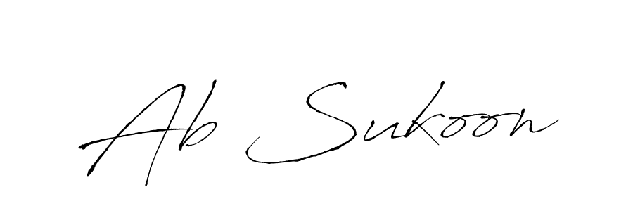You can use this online signature creator to create a handwritten signature for the name Ab Sukoon. This is the best online autograph maker. Ab Sukoon signature style 6 images and pictures png