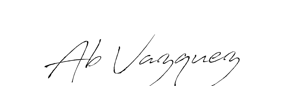 Create a beautiful signature design for name Ab Vazquez. With this signature (Antro_Vectra) fonts, you can make a handwritten signature for free. Ab Vazquez signature style 6 images and pictures png
