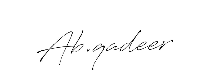 How to make Ab.qadeer name signature. Use Antro_Vectra style for creating short signs online. This is the latest handwritten sign. Ab.qadeer signature style 6 images and pictures png