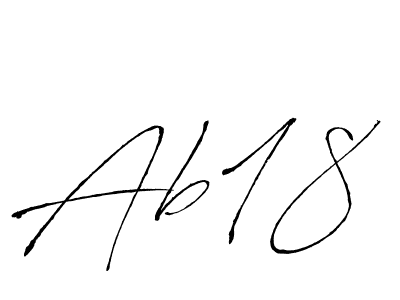 Ab18 stylish signature style. Best Handwritten Sign (Antro_Vectra) for my name. Handwritten Signature Collection Ideas for my name Ab18. Ab18 signature style 6 images and pictures png