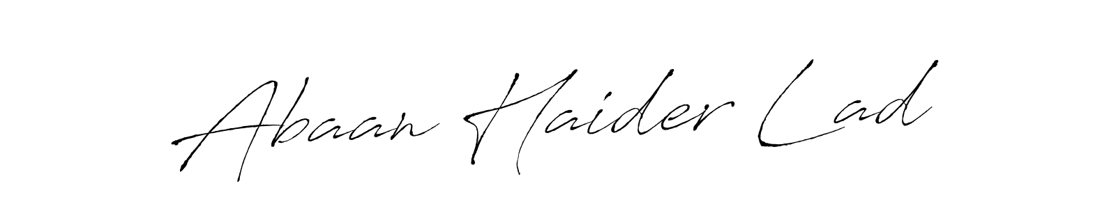 How to make Abaan Haider Lad name signature. Use Antro_Vectra style for creating short signs online. This is the latest handwritten sign. Abaan Haider Lad signature style 6 images and pictures png