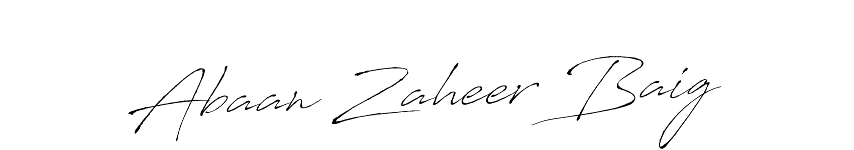 Create a beautiful signature design for name Abaan Zaheer Baig. With this signature (Antro_Vectra) fonts, you can make a handwritten signature for free. Abaan Zaheer Baig signature style 6 images and pictures png