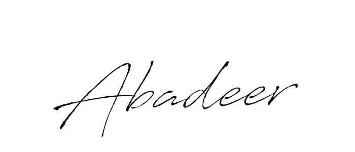 It looks lik you need a new signature style for name Abadeer. Design unique handwritten (Antro_Vectra) signature with our free signature maker in just a few clicks. Abadeer signature style 6 images and pictures png