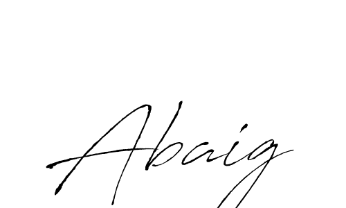 Design your own signature with our free online signature maker. With this signature software, you can create a handwritten (Antro_Vectra) signature for name Abaig. Abaig signature style 6 images and pictures png