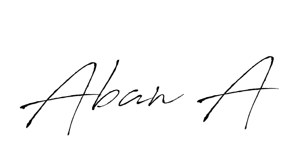 Create a beautiful signature design for name Aban A. With this signature (Antro_Vectra) fonts, you can make a handwritten signature for free. Aban A signature style 6 images and pictures png