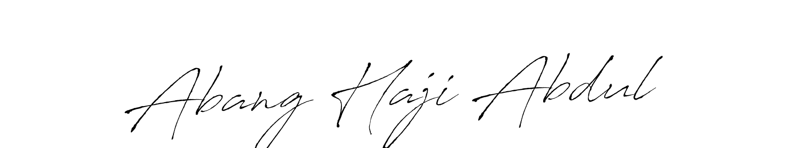 Antro_Vectra is a professional signature style that is perfect for those who want to add a touch of class to their signature. It is also a great choice for those who want to make their signature more unique. Get Abang Haji Abdul name to fancy signature for free. Abang Haji Abdul signature style 6 images and pictures png