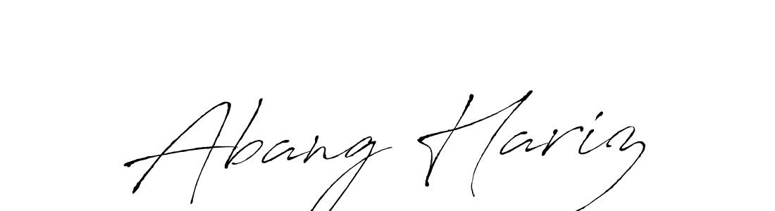 Abang Hariz stylish signature style. Best Handwritten Sign (Antro_Vectra) for my name. Handwritten Signature Collection Ideas for my name Abang Hariz. Abang Hariz signature style 6 images and pictures png