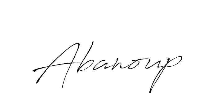 Make a beautiful signature design for name Abanoup. With this signature (Antro_Vectra) style, you can create a handwritten signature for free. Abanoup signature style 6 images and pictures png