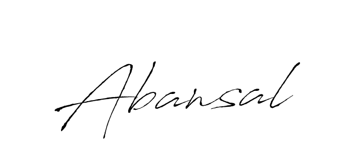 Also You can easily find your signature by using the search form. We will create Abansal name handwritten signature images for you free of cost using Antro_Vectra sign style. Abansal signature style 6 images and pictures png