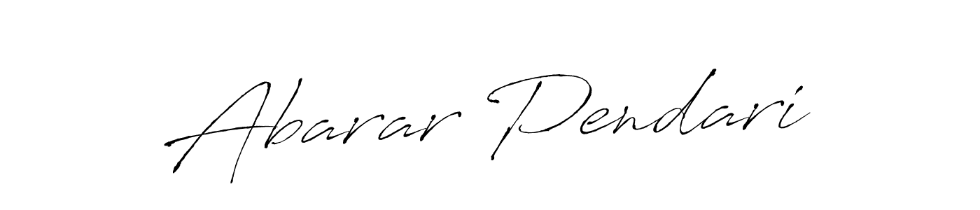 How to make Abarar Pendari signature? Antro_Vectra is a professional autograph style. Create handwritten signature for Abarar Pendari name. Abarar Pendari signature style 6 images and pictures png