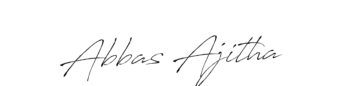 How to make Abbas Ajitha name signature. Use Antro_Vectra style for creating short signs online. This is the latest handwritten sign. Abbas Ajitha signature style 6 images and pictures png